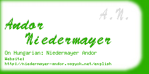 andor niedermayer business card